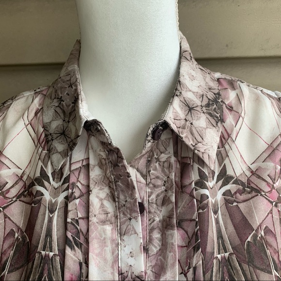 •FYLO• Sleeveless Button Up Collared Top - Size Sm - Picture 3 of 8